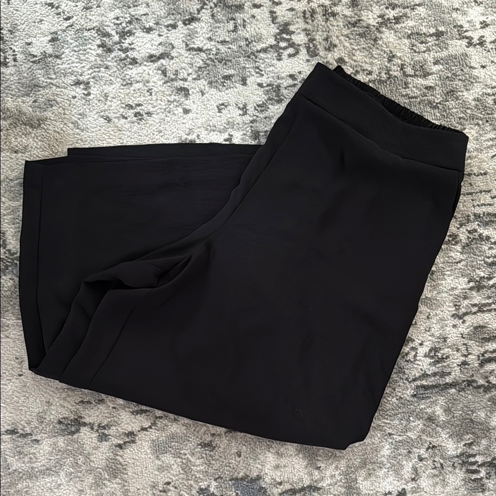 Nine West Black Wide-Leg Cropped Pants